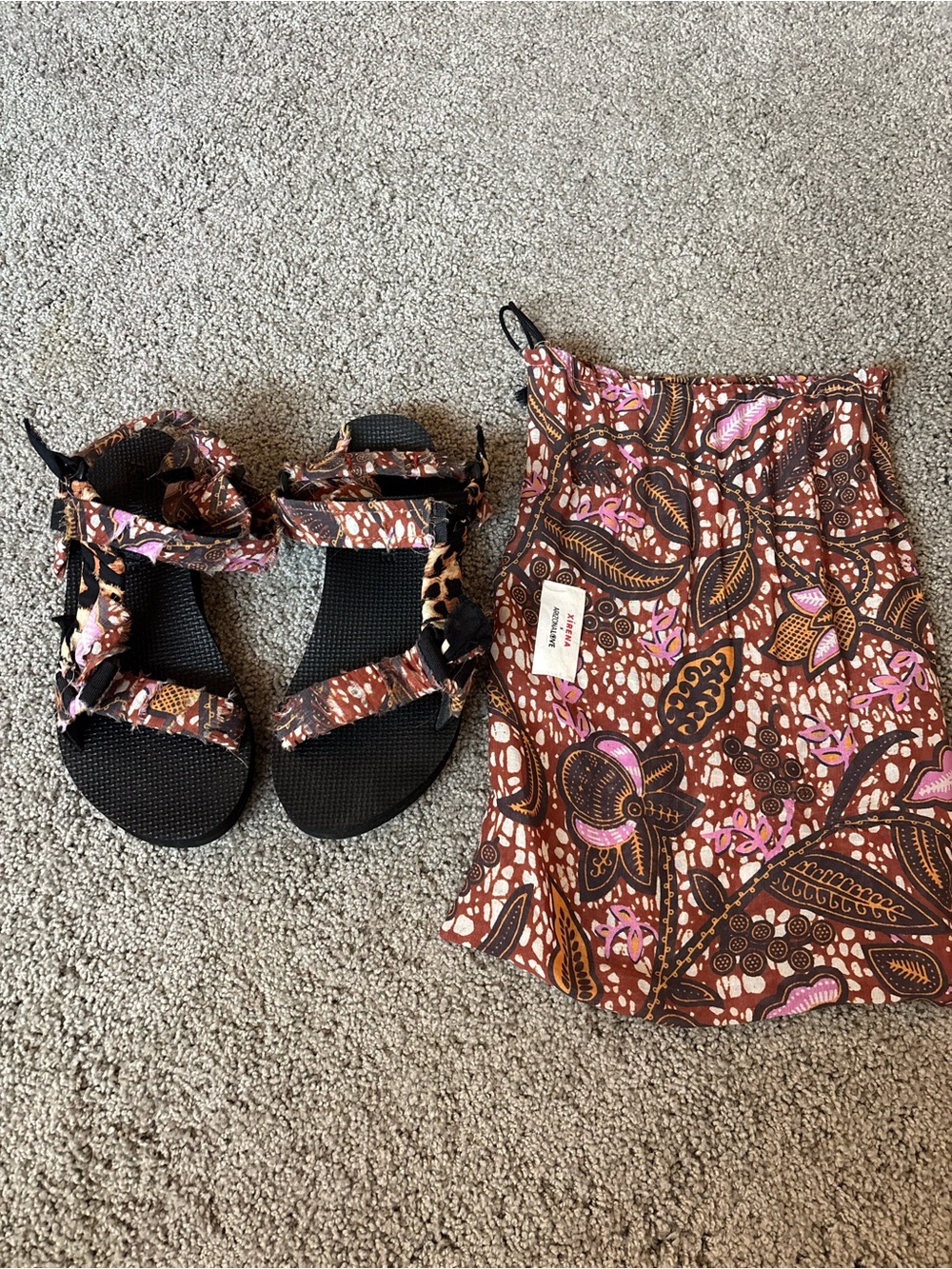 Women's Brown Floral Print Shoes
